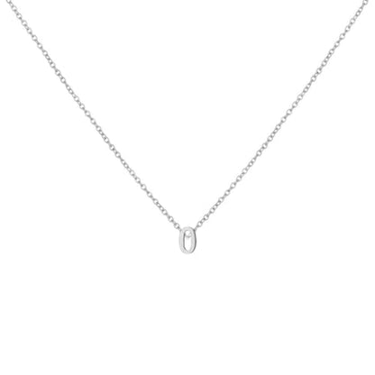 Number Necklace for Women Dainty 18K Gold Plated Pendant Necklace Charm Birth Month Personalized Jewelry Birthday Gift - color: SILVER, style: Number 0
