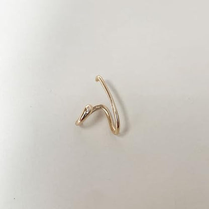 Ear Cuffs Non Piercing Dainty Cartilage Helix Ear Wrap Hypoallergenic Adjustable Clip On Earrings for Women - color: Gold for left ear