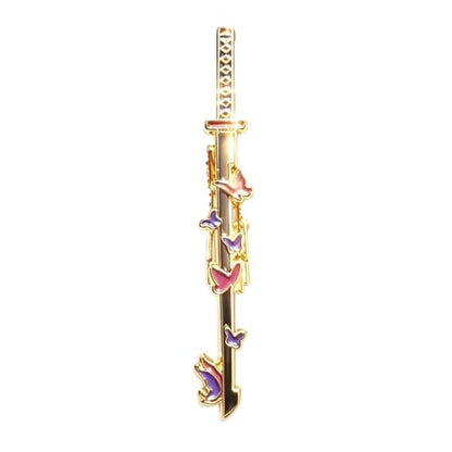 Anime Sword Enamel Tie Clips for Men, Gold-Tone, Anime Theme, Set of 9 Designs - color: Shinobu