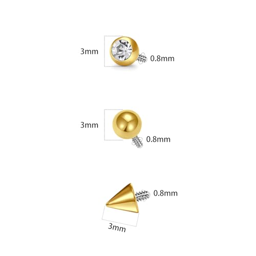 18G 20G Horseshoe Nose Rings Studs,Surgical Steel Nose Ring Pink Cubic Zirconia Nose Piercing,Internally Threaded Nose Rings For Women,Pink and Silver Zirconia - color: 12PCS-18G-Gold-Replacement Ball