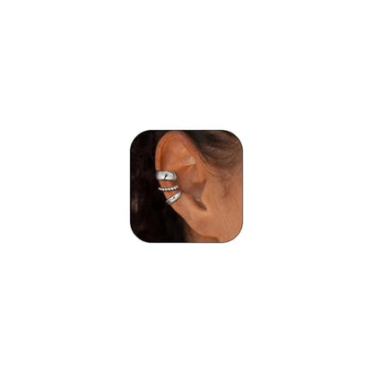 Ear Cuff Earrings for Women Chunky Ear Cuffs Non Piercing | Clip on cartilage earrings helix fake earrings jewelry trendy stuff christmas gift stocking stuffers - color: K