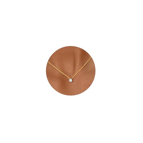 NECOCY Layered Gold Necklaces for Women Dainty Chokers Necklace Silmple Stackable Cubic Zirconia Necklace Non Tarnish Vacation Jewelry Trendy Gifts for Women - style: layered lace chain CZ
