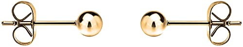 Savlano 14K Real Gold Ball Stud Earrings For Women - Made in Italy Comes With Savlano Gift Box - style: 14K Gold