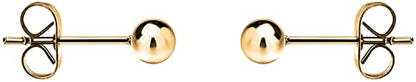 Savlano 14K Real Gold Ball Stud Earrings For Women - Made in Italy Comes With Savlano Gift Box - style: 14K Gold