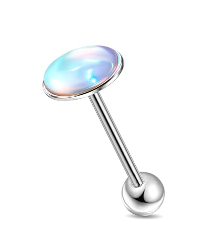 Surgical Steel Tongue Ring Straight Barbell Body Piercing for Women | Hypoallergenic for Women & Men F136 Implant Grade Pure Titanium for Sensitive , Waterproof and Non-Tarnish