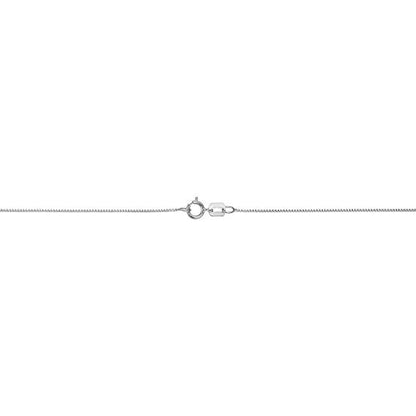 Kooljewelry 14k White Gold Box Chain Pendant Necklace for Women (0.6mm, 0.7mm, 0.8mm or 1mm/ lengths from 13 to 30 inches) - size: 18 inch, style: 0.6 mm wide