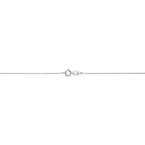 Kooljewelry 14k White Gold Box Chain Pendant Necklace for Women (0.6mm, 0.7mm, 0.8mm or 1mm/ lengths from 13 to 30 inches) - size: 13 inch, style: 0.6 mm wide
