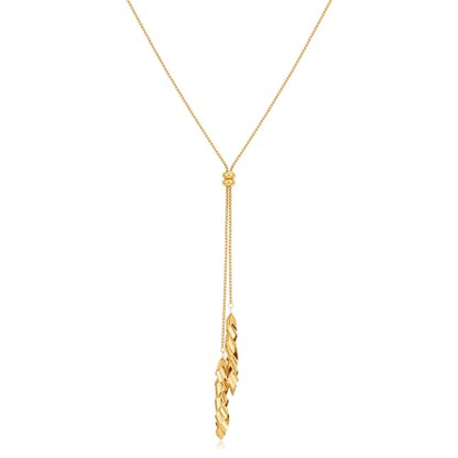 Gold Silver Necklace for Women Y Chain Adjustable Gold Long Necklaces Fashion Dainty Jewelry - color: gold E