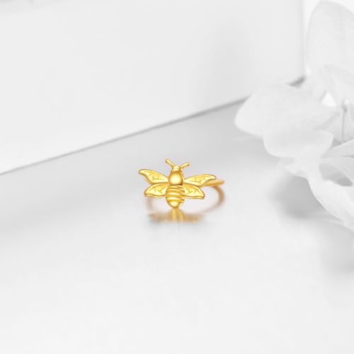 KECHO 14K Gold Ear Cuff Earrings Hypoallergenic Non Piercing Cartilage Earring Jewelry Gifts for Women - style: Bee