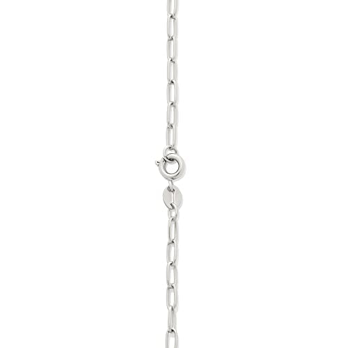Amazon Essentials 14K Gold Plated Paperclip Chain Necklace - color: Silver, size: 24"