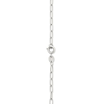 Amazon Essentials 14K Gold Plated Paperclip Chain Necklace - color: Silver, size: 24"