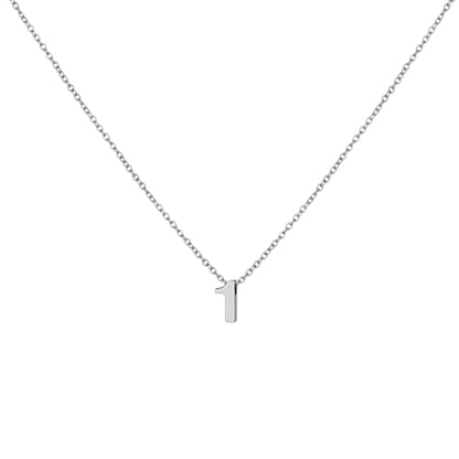 Number Necklace for Women Dainty 18K Gold Plated Pendant Necklace Charm Birth Month Personalized Jewelry Birthday Gift - color: SILVER, style: Number 1