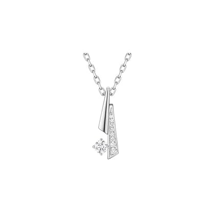 S925 Sterling Silver Chain Necklace for Women, 18 inch Adjustable, Classic, Fashionable, Versatile, Unique Safety Buckle Design, Silver Necklace Gift - color: Z-Pendant Necklaces
