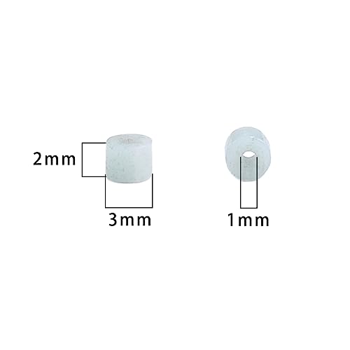 BEADIA Natural Amazonite Spacer Beads Caps Flat Round Loose Beads for Beading Jewelry Making 3mmx2mm 38cm - color: Amazonite, size: Flat Round 3mm x 2mm