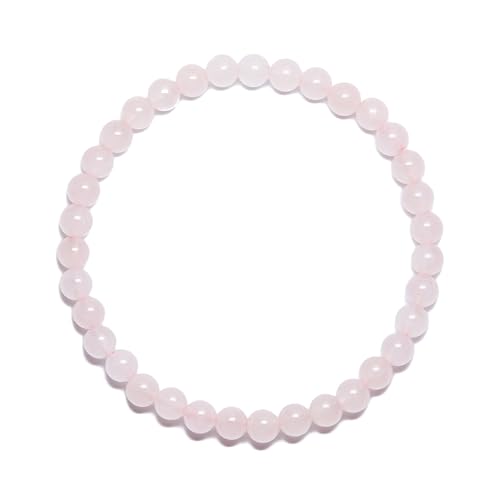 BANANE LAB 6mm Classic Real Natural Crystal Beaded Bracelet with Mystery Crystal Pendant (Multiple Wrist Sizes) | Standard Size Gemstone Handmade Stretchy Healing Energy Protection Yoga Jewelry Gift for Women Men - color: Rose Quartz, size: 7.50" Wrist