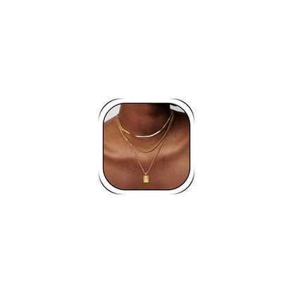 YANCHUN Layered Necklaces for Women Gold Necklace Stack Star Heart Choker Dainty Necklace Love Heart Chain Jewelry Gifts for Women - color: colornam:B1-Gold