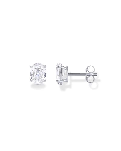 PAVOI 14K Gold Plated 925 Sterling Silver Cubic Zirconia Stud Earrings for Women - Simulated Diamond CZ Earrings - style: Oval 6x8mm
