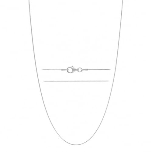 KISPER 925 Sterling Silver Snake Chain Necklace for Women and Men Thin | Made in Italy, 1mm, 16-30 inches, anti-tarnish, hypoallergenic, secure lobster clasp