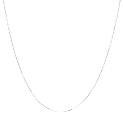 Verona Jewelers Sterling Silver 1MM, 1.5MM Italian 8 Sided Diamond Cut Snake Necklace Chain- Diamond Cut Silver Necklace, 925 Sterling Silver Necklace, Necklace for Pendants, - style: 1MM