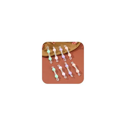 DJCIW 4 Pairs Handmade Fake Nipple Rings,Adjustable Nipple Nooses with 8mm Silicone Multicolor Beads and Barbells,Non-Piercing Faux Nipple Piercing Comfortable Everyday Wear Cute Body Jewelry - color: style2