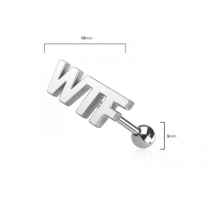 Pierced Owl 14GA 316L Stainless Steel Naughty Words Tongue Barbell - style: WTF