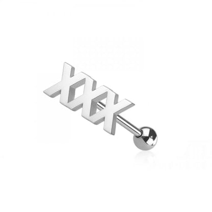 Pierced Owl 14GA 316L Stainless Steel Naughty Words Tongue Barbell - style: XXX