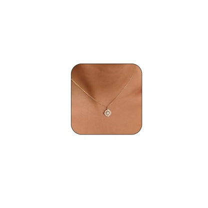 Gold Compass Charm Necklace for Women, Trendy Simple Dainty Inspirational Compass Butterfly Bow Knot Red Christmas Mug Sun Friendship Necklaces Graduation Gifts - style: Compass-A