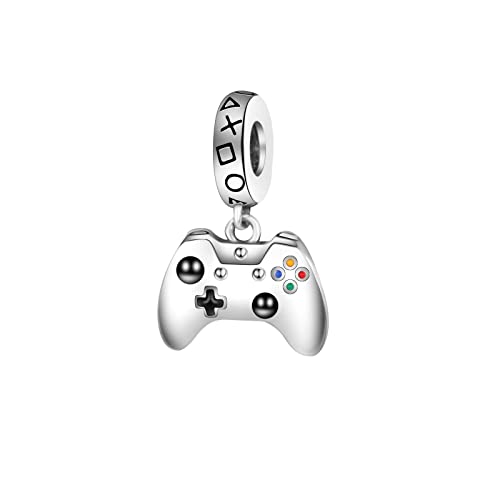 Family Love Mother Daughter Grandma Charm 925 Sterling Silver fits Bracelets Necklace Pendant Bead Charms Jewelry Gift for Women Family Friends - color: Gamepad Charm