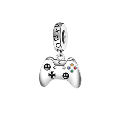 Family Love Mother Daughter Grandma Charm 925 Sterling Silver fits Bracelets Necklace Pendant Bead Charms Jewelry Gift for Women Family Friends - color: Gamepad Charm