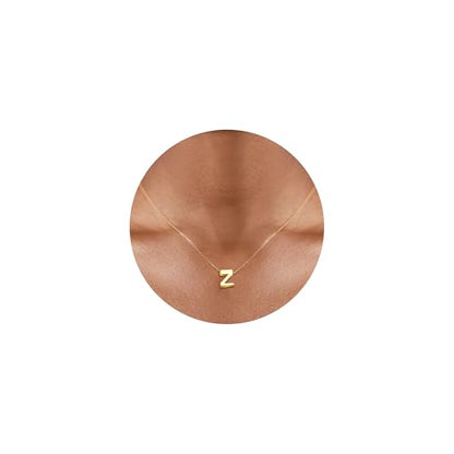 Gold Initial Necklace for Women - Dainty Letter Pendant Necklaces, Adjustable 18+3 Inch Chain, Personalized Gift Trendy Jewelry for Mom, Daughter, Wife (Choose Letter A-Z) - color: Z
