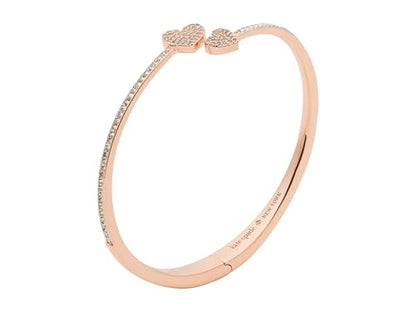 kate spade new york Yours Truly Pave Open Hinge Cuff - color: Clear/Rose Gold