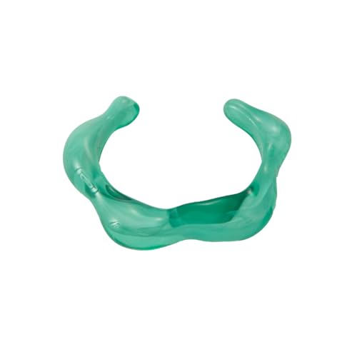 Dopamine Open Cuff Bangle Bracelet Macaron Dyed Acrylic Chunky Bracelet Resin Geometric Wide Wristband Fashions Thick Acetate Statement Jewelry - color: green