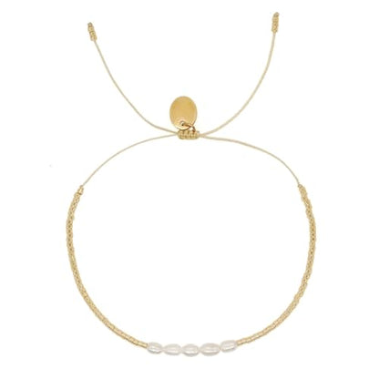 Adjustable Miyuki Beaded Bracelet for Women, Double Row Miyuki Beads | Miyuki beads, adjustable fit, braided construction, double-row design, party styling, bracelet jewelry for casual styling - color: Gold