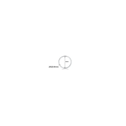 Aumeo 14G 16G 18G 20G Nose Ring Hoop Stainless Steel Hinged Segment Rings Hoops Nose Clicker Ring Tragus Helix Cartilage Daith Rook Earring Piercing Jewelry for Women Men - style: 5pcs 20g 6mm mixed colors