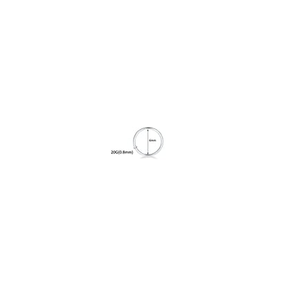 Aumeo 14G 16G 18G 20G Nose Ring Hoop Stainless Steel Hinged Segment Rings Hoops Nose Clicker Ring Tragus Helix Cartilage Daith Rook Earring Piercing Jewelry for Women Men - style: 5pcs 20g 6mm mixed colors