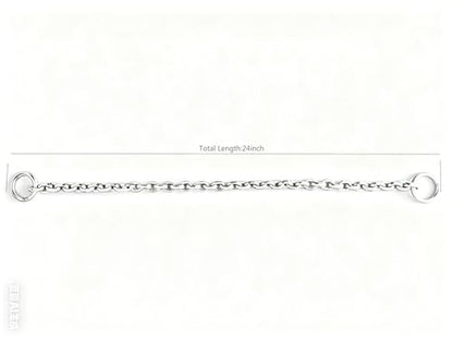 Dog Choker Collar Slip Chain,Stainless Steel Collar for Medium and Large Dogs Heavy Duty,Dog Training Metal Necklace,Silver Hardware (4.0mm,24inch) - size: (4.0mm,24inch)