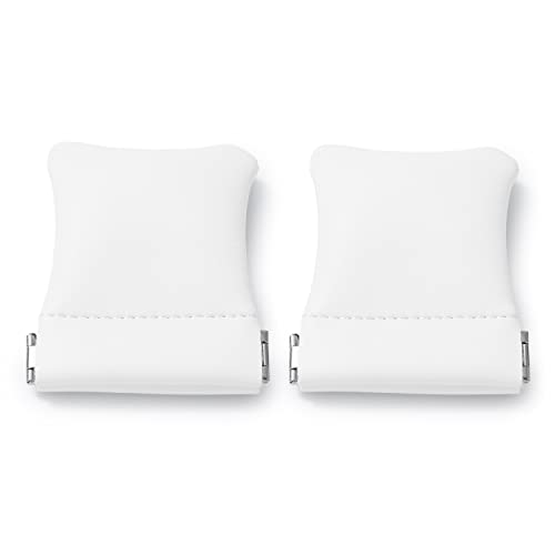 2 Pack PU Leather Slim Engagement Wedding Ring Pouch Leather Jewelry Pouch Christmas,Wedding Party Favor Gift Bag(Pearl White) | Durable stitching, multi-use for wedding rings, coins, earbuds & tiny trinkets, ideal travel pouch & wedding favors - color: P