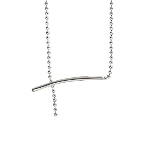 925 sterling Silver Lariat Necklace, Punk Silver Lariat Necklace For Women, Charm Copper Beaded Chain Necklace Y Shape Jewelry, long necklaces for women boho, drop necklaces for women