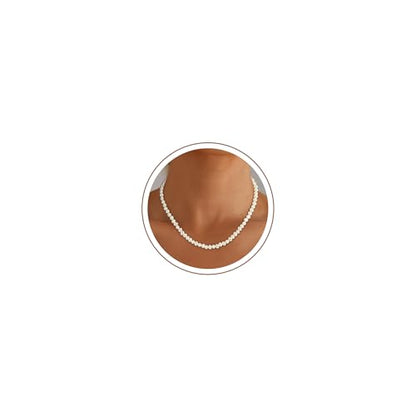 Pearl Necklaces for Women Trendy, 18K Gold/Silver Plated Layered Pearl Necklaces Dainty Pearls Choker Necklace and Earring Set Birthday Gifts for Mom Wife Daughter Sister Friends - color: Broque Pearl Necklace