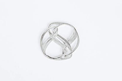 Handmade Pewter Scarf Rings and Slides - Metal Clip for Women Scarves - American Made - style: Infinity Scarf Ring
