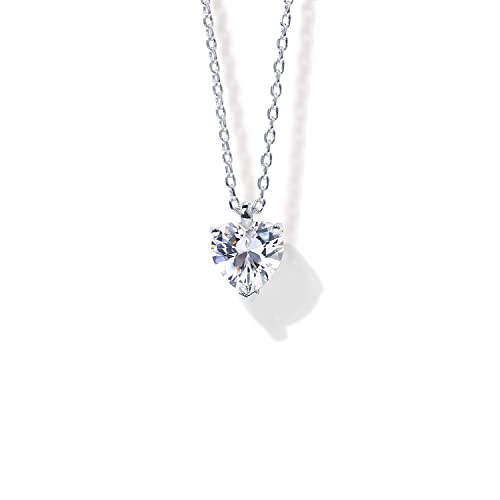 PAVOI 14K Gold Plated Cubic Zirconia Diamond Pendant Necklace for Women | Adjustable Slider - style: Heart