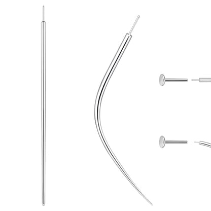 Piercing Taper Ball Grabber Tool Stainless Steel Nose Ear Piercing Kits | Nose Septum Eyebow Helix Conch Tragus Daith Piercing Jewelry Changing Tool,14G 16G 18G 20G Flat Back Earrings Applicator Tool - style: 20G Piercing Taper