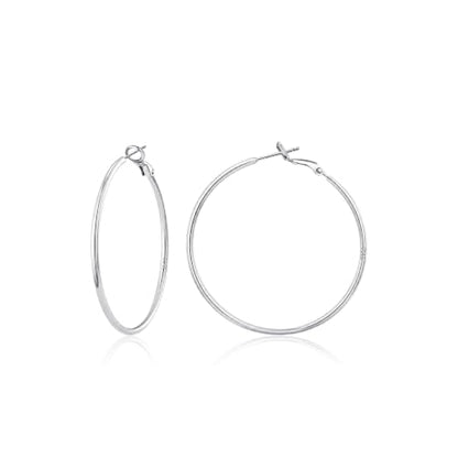 2MM S925 Sterling Silver Hoop Earrings Thin Gold Large Hoop Earring Lightweight Hypoallergenic Big Silver Thin Hoops Earring Gold Hoops Earrings for Women 30/40/50/60 MM - color: 60mm-Silver-1