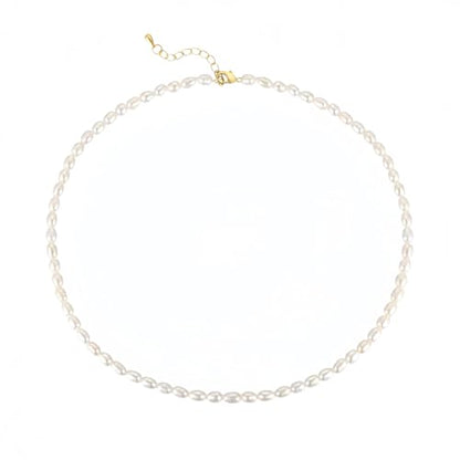 White Genuine Freshwater Cultured Pearl Necklace For Women And Men | Full Sizes from 3mm to 14mm Freshwater Pearls, AAA Grade & Above, A Love Gift Choice For Anniversaries And Birthdays - size: 4mm
