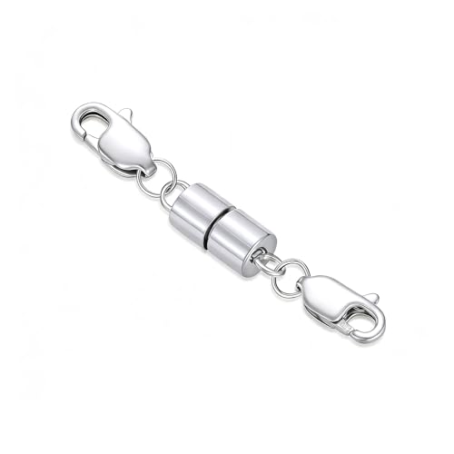 925 Sterling Silver Lobster Clasp for DIY Necklace Bracelet Jewelry Making, Double Spring Clasp with Closed Jump Rings, Necklace Extender Clasp Connector Bracelet Extension (Style 21) - style: Style 21