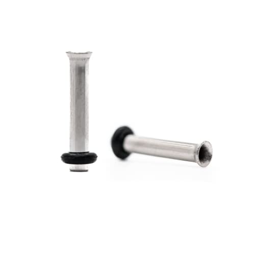 Forbidden Body Jewelry 12G-1 Inch Surgical Steel Single Flared Tunnel Plugs Plus O-Ring, Choose Pcs/Gauge - style: 2pcs: 2mm (12GA)