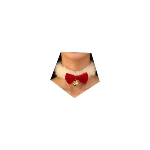Bow Necklace for Women Red Bow Choker Black Ribbon Necklace Pearl Velvet Lace Necklaces Cute BowKnot Necklaces for Christmas Gifts - color: red D