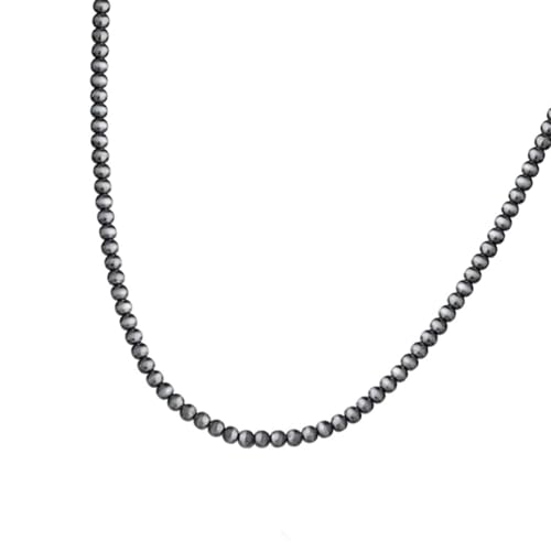 Matte Black Necklace with Triple Strands Designs Portable for Formal Outfits and Casual Styles Everyday Elegant Necklace - color: Single layer