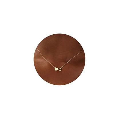 Turandoss Heart Initial Necklace for Women Teen Girls - 18K Gold Plated Letter A-Z Pendant Necklace Dainty Heart Necklaces Tiny Initial Necklaces Birthday Gifts for Women Jewelry - color: Gold, style: O