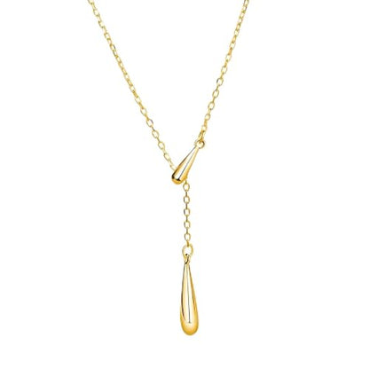 Choistily Gold Lariat Necklace for Women Dainty Long Necklaces Y-Shaped Layered Drop Necklaces Trendy Simple Statement Jewelry for Wedding, Prom, Summer Vacation Gifts - color: Gold
